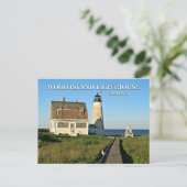 Wood Island Lighthouse, Maine Postcard Postkarte (Stehend Vorderseite)