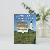 Wood Island Lighthouse, Maine Postcard Postkarte (Stehend Vorderseite)