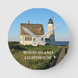 Wood Island Lighthouse Maine Wall Clock Runde Wanduhr