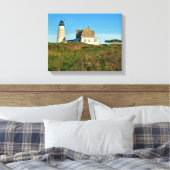 Wood Island Lighthouse Maine Wrapped Canvas Leinwanddruck (Insitu (Schlafzimmer))