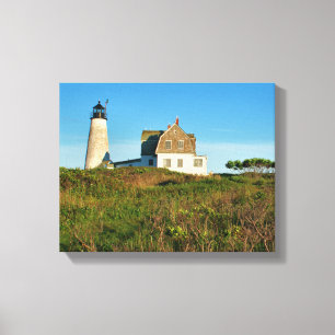 Wood Island Lighthouse Maine Wrapped Canvas Leinwanddruck