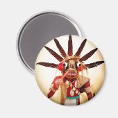 Wood-kachina-Puppe-Foto kühn albernes niedliches l Magnet (Vorderseite/Rückseite)