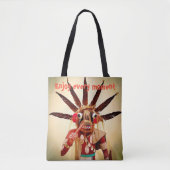 Wood Kachina Puppe Funny Funny Face jeden Moment g Tasche (Vorderseite)