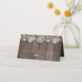 Wood Lace Mason Jar Lights Rustikal Platzkarte