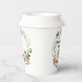 wood land animals greenery design pappbecher (Rechts)