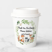 wood land animals greenery design pappbecher (Vorderseite)