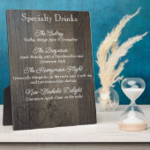 "Wood Look" Drink Menu Plaque Fotoplatte (Seite)