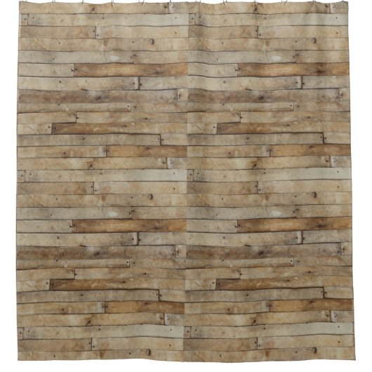 Wood Look Duschvorhang (Vorderseite)