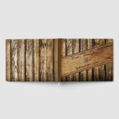 Wood Look Rustic Wedding Guest Book, PERSONALISIER Gästebuch (Voll)