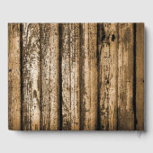 Wood Look Rustic Wedding Guest Book, PERSONALISIER Gästebuch (Rückseite)