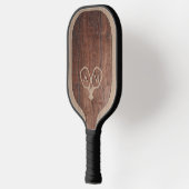 Wood Marquetry and Engraving Imitation - Custom Pickleball Schläger (Links)