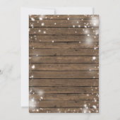 Wood Mistletoe Prosecco Weihnachtsgebäck Brautpart Einladung (Rückseite)