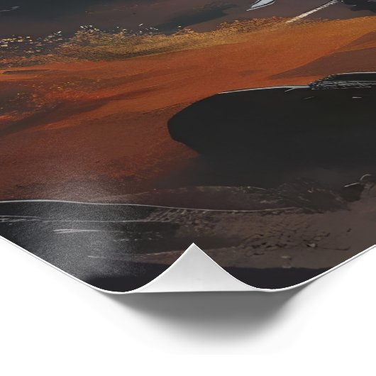 Wood, Moon and Mood Poster (Ecke)