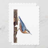 Wood Nuthatch Bird (Sitta Europaea) Einladung (Vorne/Hinten)