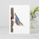 Wood Nuthatch Bird (Sitta Europaea) Einladung (Stehend Vorderseite)