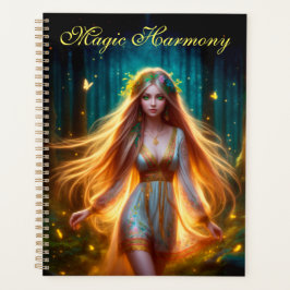 Wood nymph Fee Mädchen Gold helle Wald Blüte Planer