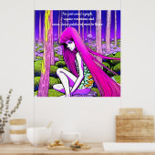 Wood Nymph. Text bearbeiten oder entfernen Poster (Küche)