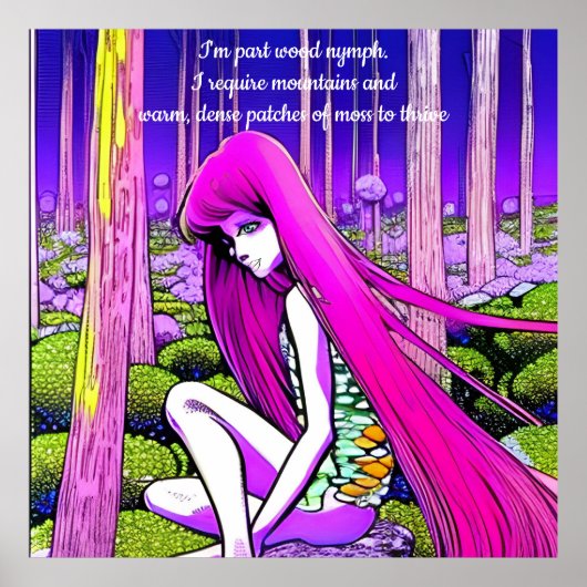 Wood Nymph. Text bearbeiten oder entfernen Poster (Vorne)
