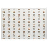 Wood Peace & Sephia Buddha Print Fabric Stoff (Fat Quarter (45,7 x 55,9 cm))