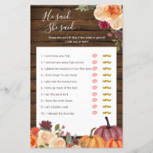 Wood Pumpkin Burnt Orange Er sagte, sie sagte "Gam