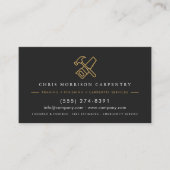 Wood QR Code Carpentry Carpenter Service Visitenkarte (Vorderseite)