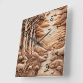 Wood Quadratische Wanduhr (Winkel)