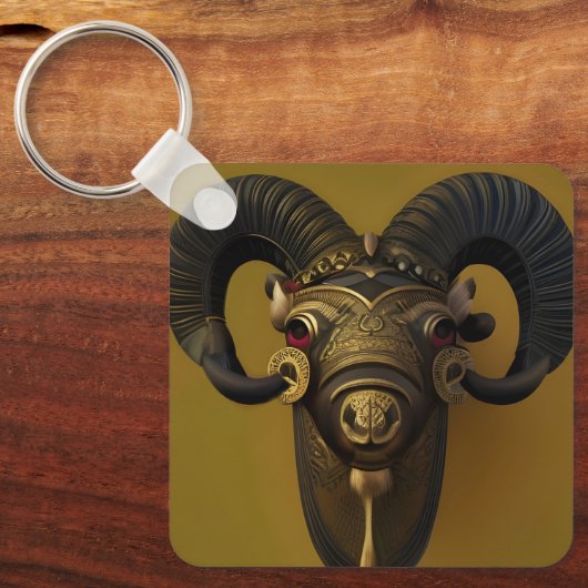 Wood Ram Schlüsselanhänger (Vorderseite)