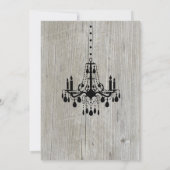 Wood Restaurant Grand Opening mit Kronleuchter Einladung (Rückseite)