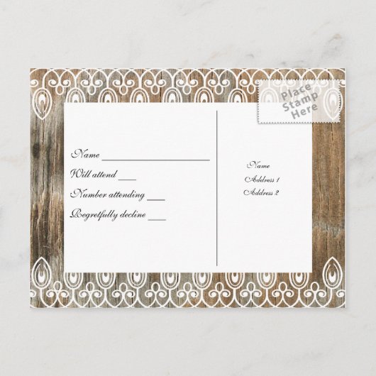 Wood Rings UAWG Postcard Einladungspostkarte (Rückseite)