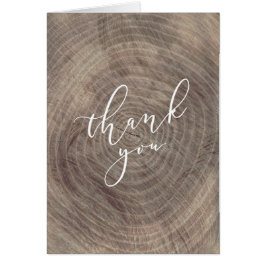 Wood rustic danke - gefaltete Karte