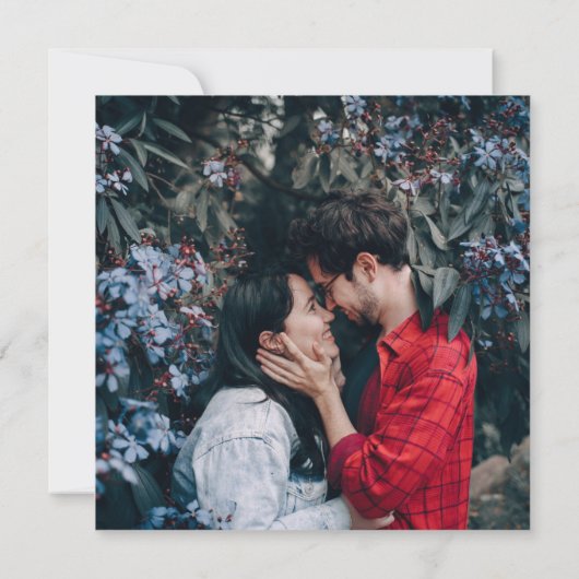 Wood Rustic Greenerity Script Wedding Einladung (Rückseite)