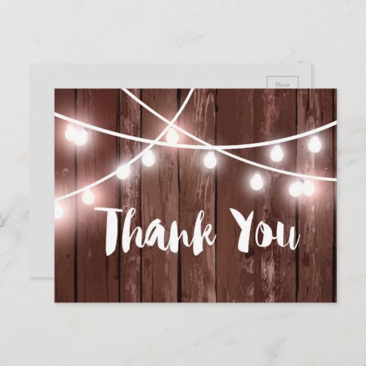 Wood Rustic Hintergrund Design, danke Karte (Vorne/Hinten)