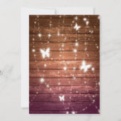 Wood Rustic Light Baby Dusche Einladung (Rückseite)