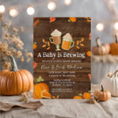 Wood Rustic Pumpkin Baby wird für Junge brauen Einladung