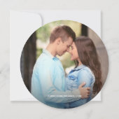 Wood Rustic Wedding Monogram Names Custom Foto Save The Date (Rückseite)