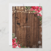 Wood Rustic Winterüberraschung 60. Geburtstag Einladung (Rückseite)