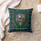 Wood Scottish Clan Tartan & Crest Kissen (Decke)