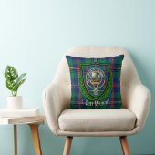 Wood Scottish Clan Tartan & Crest Kissen (Stuhl )