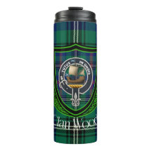 Wood Scottish Clan Tartan & Crest