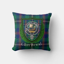 Wood Scottish Clan Tartan & Wappen