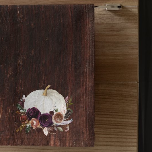 Wood sehen Autumn White Pumpkin Rustic Badhandtuch Set