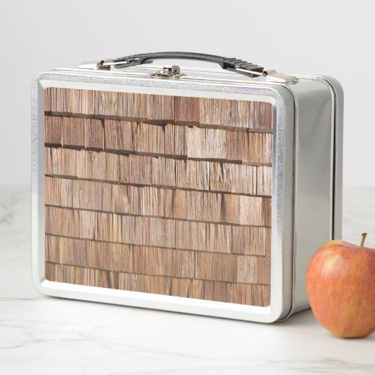 Wood Shingle Metall Lunch Box (Beispiel)