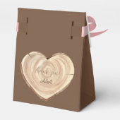 Wood Sign Vielen Dank Bridal Wedding Geschenkschachtel (Rückseite)