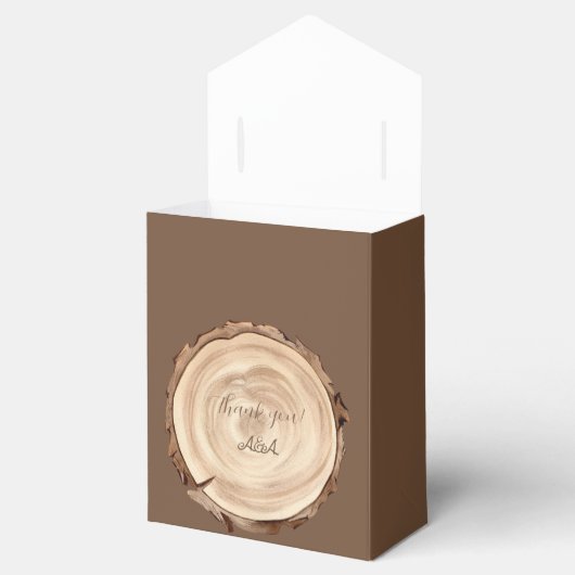 Wood Sign Vielen Dank Bridal Wedding Geschenkschachtel (Geöffnet)