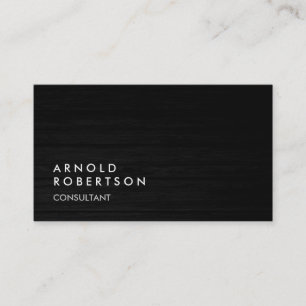 Wood Simple Schlicht Gray Trendy Business Card Visitenkarte