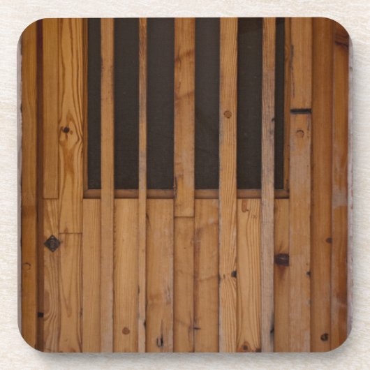 Wood Slats Beach Door Costa Brava Spanien Untersetzer (Vorderseite)