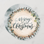 Wood Slice Frohe Weihnachten (Vorne/Hinten)