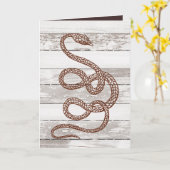 WOOD SNAKE BIRTHDAY KARTE (Gelbe Blume)