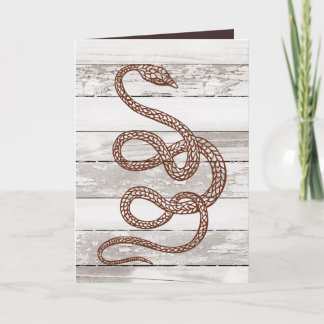 WOOD SNAKE BIRTHDAY KARTE