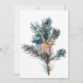 Wood Star Ornament Weihnachts-Party Einladung (Rückseite)